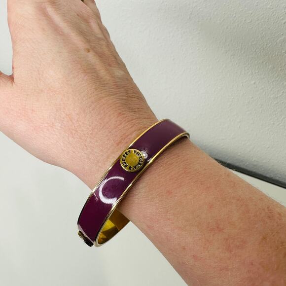 Victoria's Secret Purple & Gold Bangle Monogram Bracelet - Picture 9 of 15
